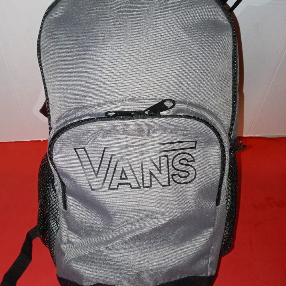 Vans Backpack gray color with big letters